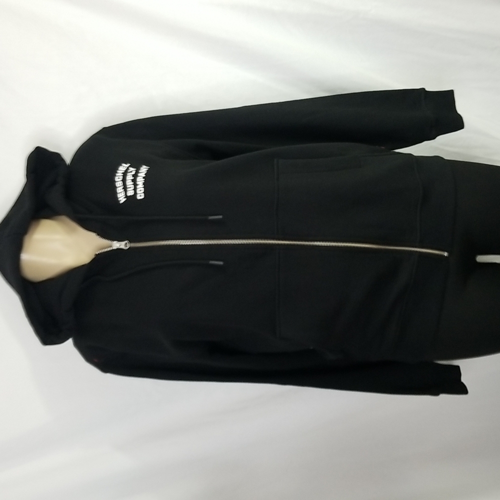 NWT HERSCHEL MENS ZIP FRONT HOODIE SIZE SMALL IN BLACK